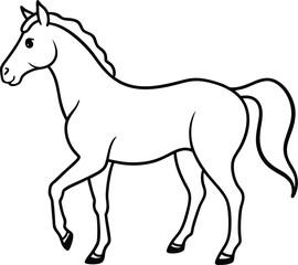 Horse silhouettes vector illustrations Design
