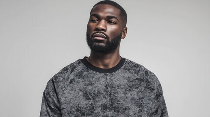 A happy businessman listens intently in a formal setting, embodying professionalism and focused engagement.