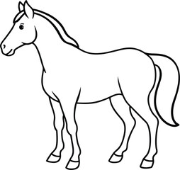 Horse silhouettes vector illustrations 
