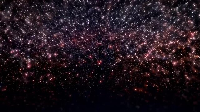 Beautiful space background with very small flying particles similar to stars