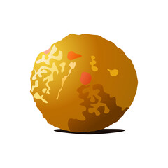 Laddu vector illustration in realistic style. Traditional Indian sweet dessert perfect for Diwali, celebrations, or food-related design and culinary visuals.