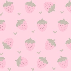 Strawberry illustration drawing pattern background