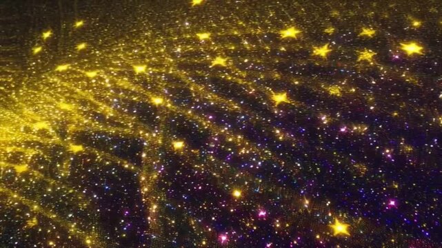 Incredibly beautiful cosmic scattering of multi-colored shining sparkles, an abstract luxurious sparkling bright background
