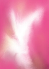 Rosy tones radiate in feathered strokes with subtle browns and whites, forming an elegant, emotional inkblot silhouette.
