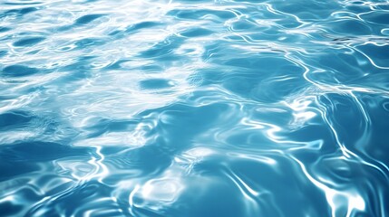 Abstract digital illustration of rippling turquoise water with reflective patterns.