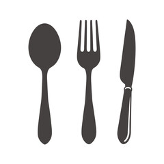 Cutlery icon. Spoon, forks, knife. restaurant symbol vector illustration
