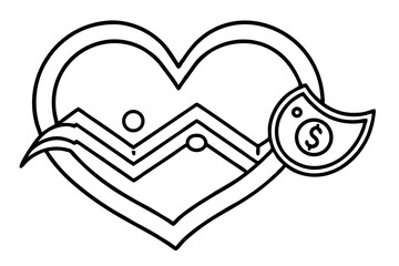 A collection of minimalist business and finance line icons in black outline style. This vector set includes icons of handshakes, giving and receiving money, charity donations, holding coins, financial