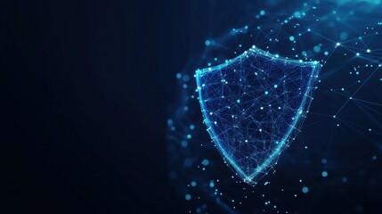 Digital shield representing network security, Cybersecurity and data protection concept, Technology security and digital safety
