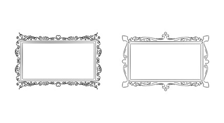 Set ornamental decorative frames Vintage