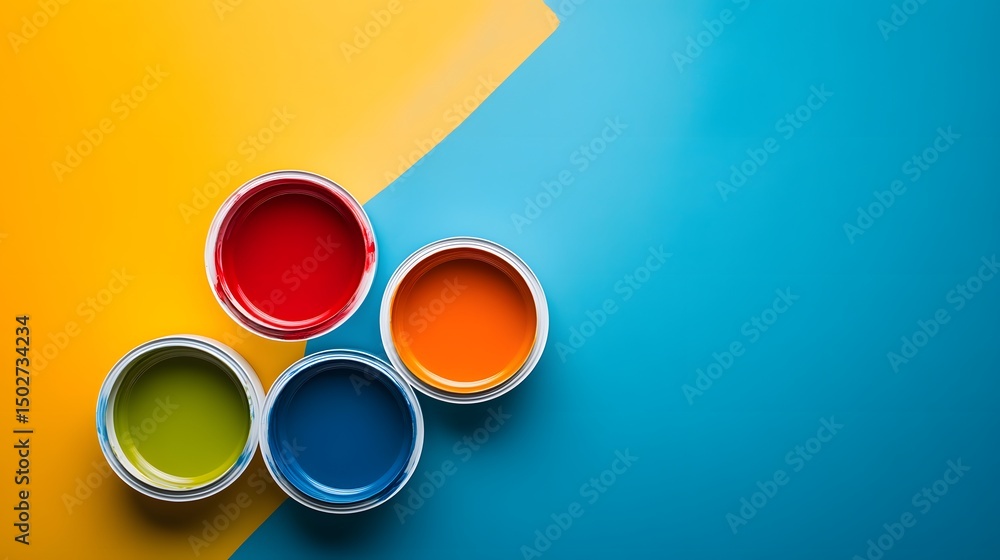 Poster creating dynamic energy with limited color palettes