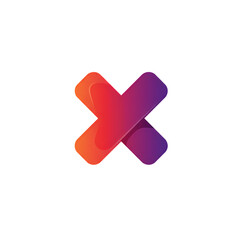 Obraz premium Gradient X Icon: Free Download PNG, SVG & More