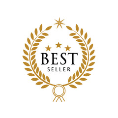 Best seller badge icon logo design template. vector Illustration