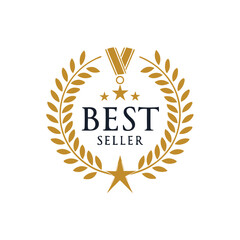 Best seller badge icon logo design template. vector Illustration