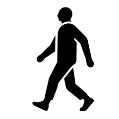 silhouette of a man running