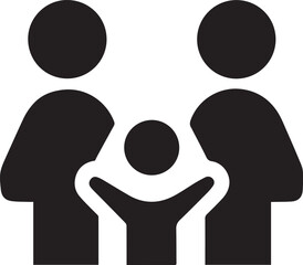 family silhouette vector