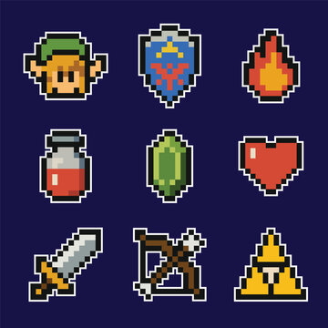 8-Bit Pixel Art Zelda