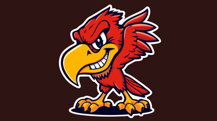 Bold Red Cartoon Birds &ndash; Expressive Mascot Illustrations