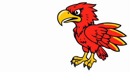 Obraz premium Bold Red Cartoon Birds – Expressive Mascot Illustrations