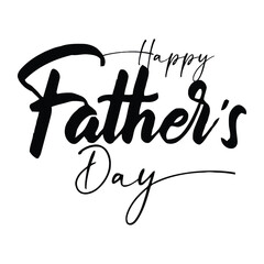 Elegant handwritten Happy Father's Day lettering in classic brush script style