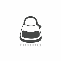 Black and white bag vector illustration icon. Illustration for business. Vector template.