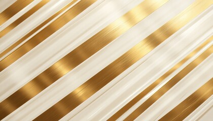 Obraz premium Gleaming Gold Stripes on Creamy White: A Modern Abstract Design