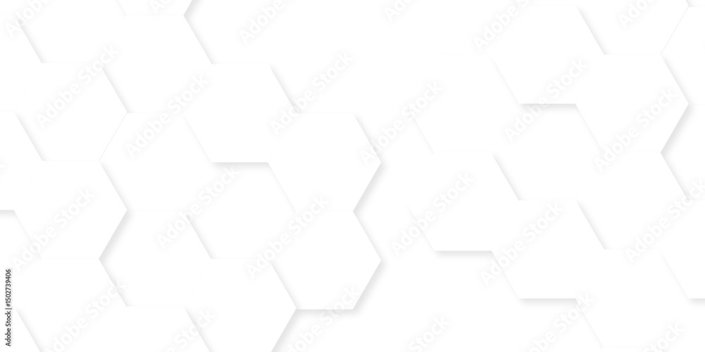 Poster background with hexagons. abstract background with lines. white texture background. hexagon abstract