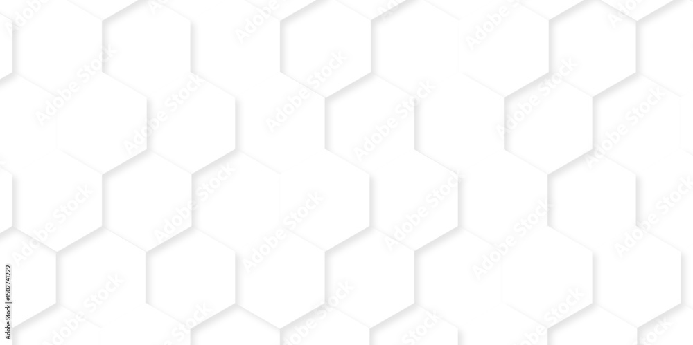 Poster background with hexagons. abstract background with lines. white texture background. hexagon abstract