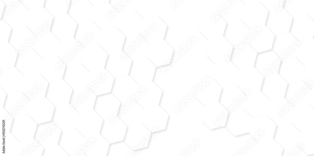 Poster background with hexagons. abstract background with lines. white texture background. hexagon abstract