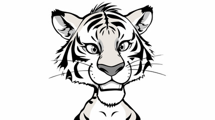 Fototapeta premium Expressive Tiger Mascots – Cartoon Jungle Cat Character Icons