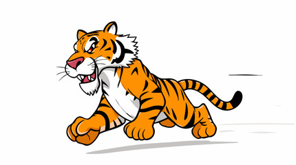 Fototapeta premium Expressive Tiger Mascots – Cartoon Jungle Cat Character Icons