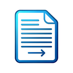 Fototapeta premium Digital contract PNG icon isolated with transparent background