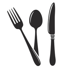 Cutlery icon. Spoon, forks, knife. restaurant business concept, vector illustration