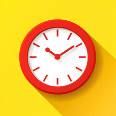 Vibrant chronometer: A graphic illustration with intense colors and subtle shadows