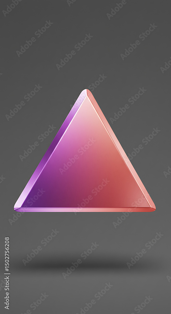 Poster abstract 3d gradient triangle shape pink purple red geometric design element
