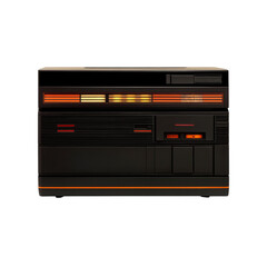 Obraz premium Retro 80s Computer System with Illuminated Display