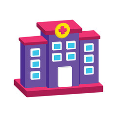Hospital Vector style icon. Eps 10 file