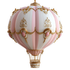 Ornate pink balloon design isolated on transparent background