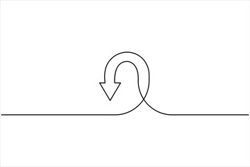 Continuous one line art drawing of arrows design. Vector illustration of Line art arrow symbol