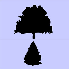 Tree black and white vector