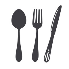 Cutlery icon. Spoon, forks, knife. restaurant business concept, vector 