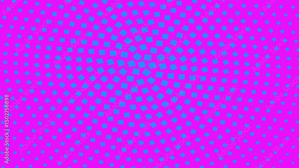 Poster round abstract geometrical square pattern background - seamless loop video