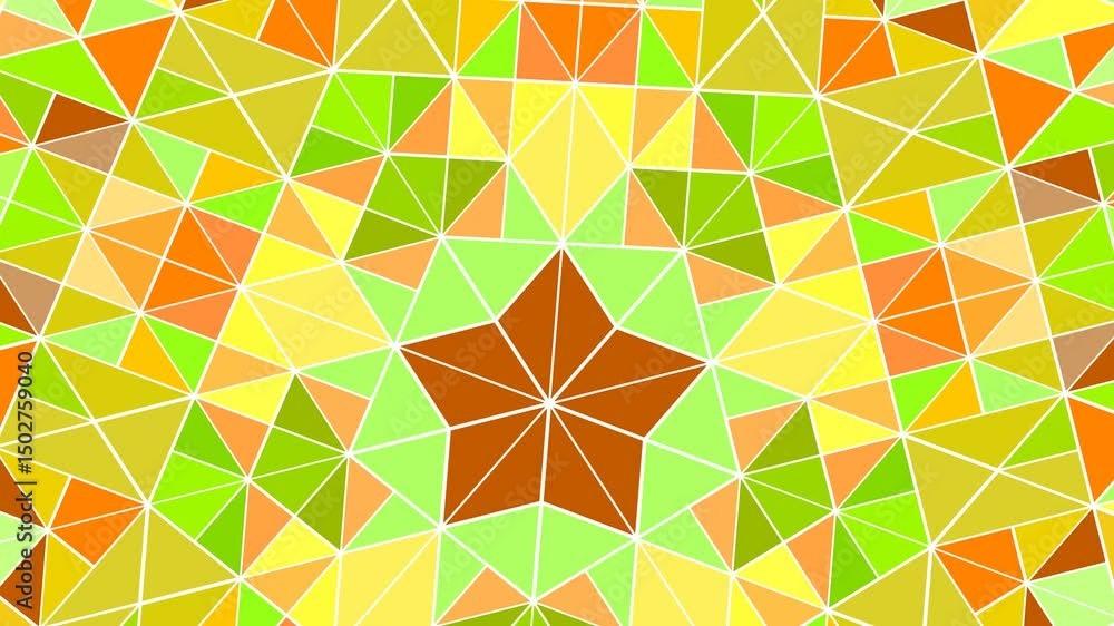 Poster abstract polygonal tile triangle mosaic background - seamless looping animation