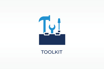 TOOLKIT vector, icon or logo sign isolated symbol illustration