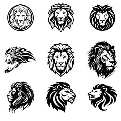 hard lion vector