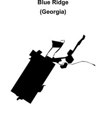 Blue Ridge (Georgia) blank outline map