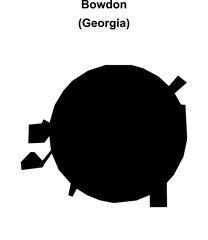 Bowdon (Georgia) blank outline map