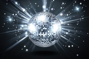 Obraz premium Disco ball radiating light