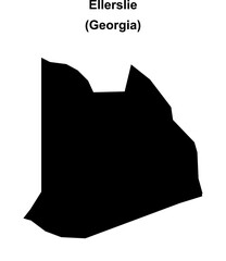 Ellerslie (Georgia) blank outline map