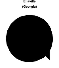 Ellaville (Georgia) blank outline map