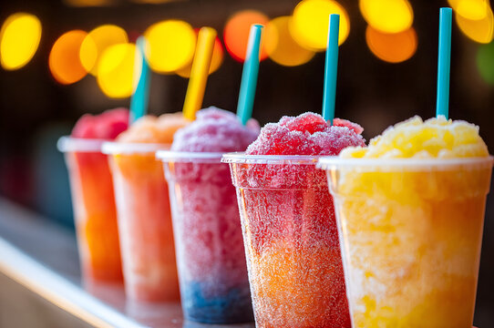 Refreshing granitas cooling down on a hot summer day